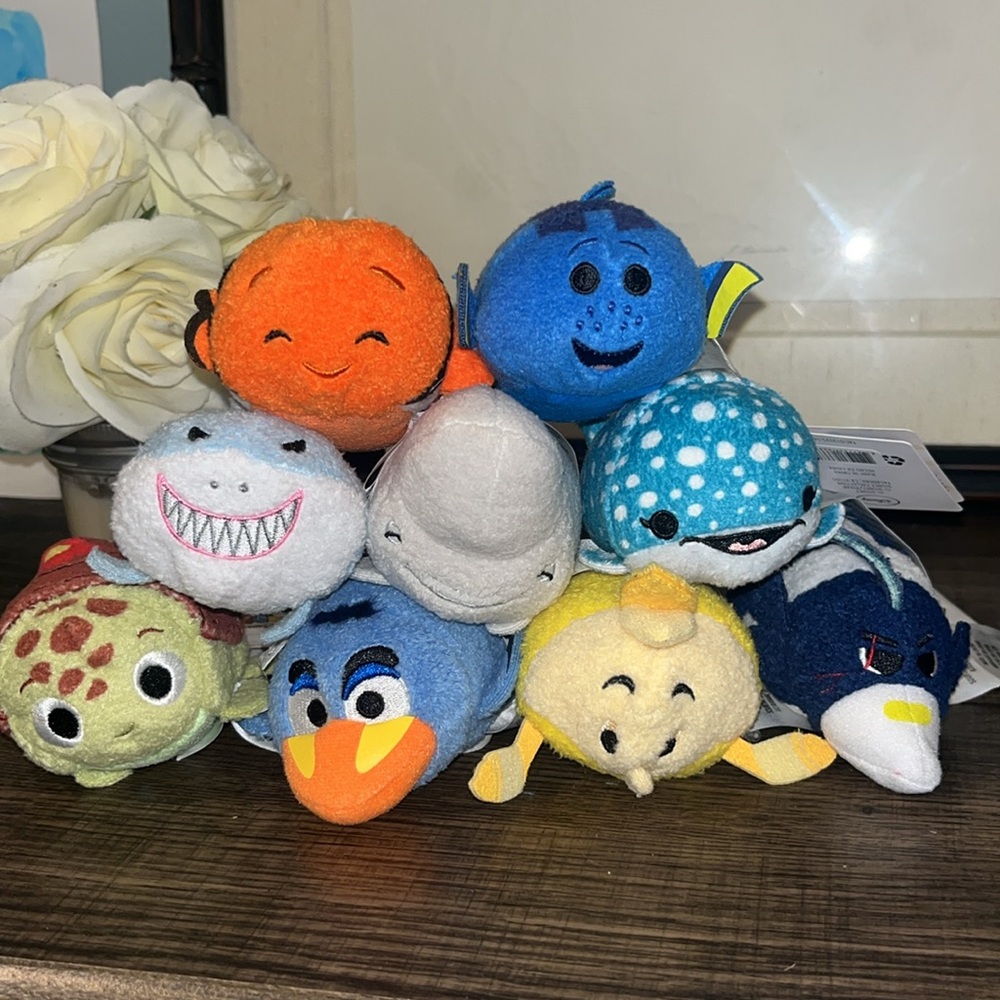 New Disney Pixar Finding Nemo Set of 9 Mini TsumTsum 3.5” Stylized Plush…